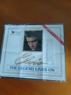 Readers Digest Elvis "The Legend Lives On" Collector's Edition CD - White & Gold